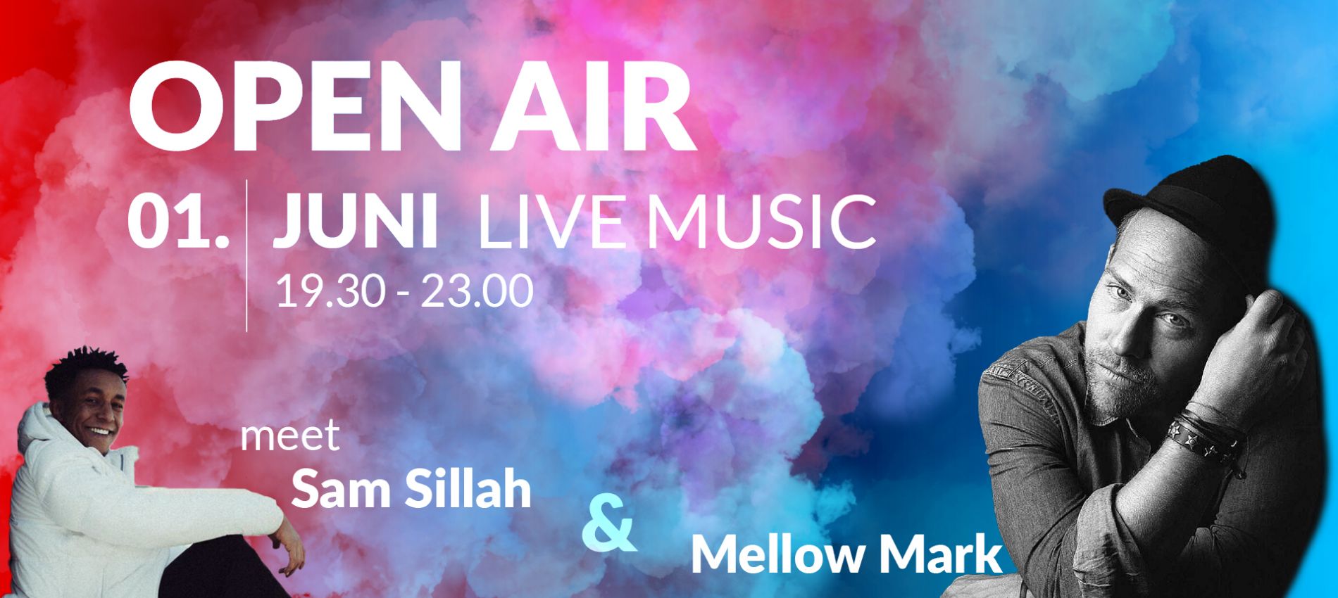 Open Air Live Music, 01.06.2024, mit Sam Sillah und Mellow Marc